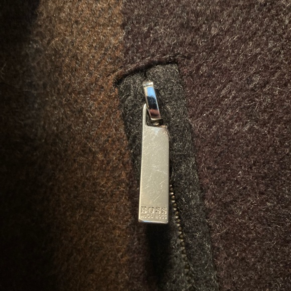 ❤️ Posh Party Feature Item🎈Boss Wool Pea Coat US 38R or mens Medium PRISTINE ❤️ - Picture 8 of 8